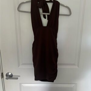 SHEIN Black Halter Bodycon Dress for Cocktail